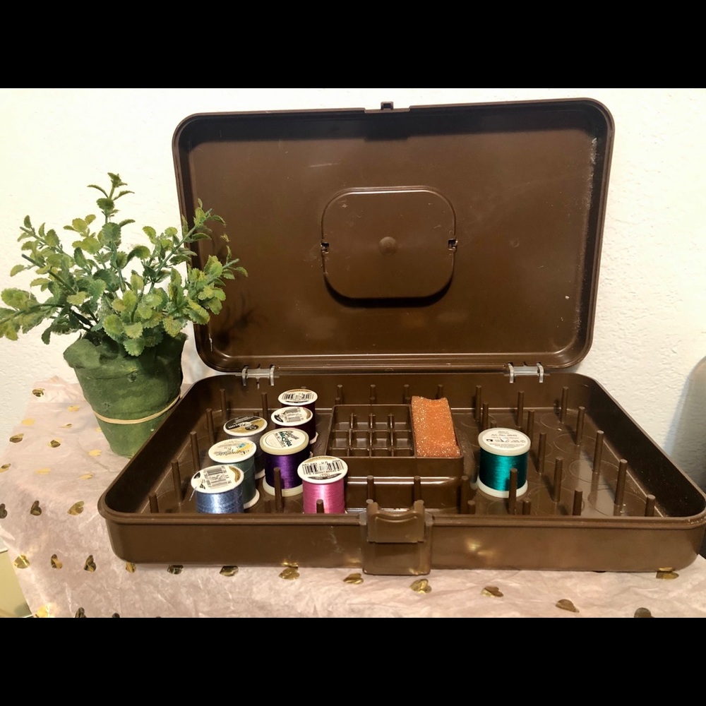1970 Brown Sewing Box